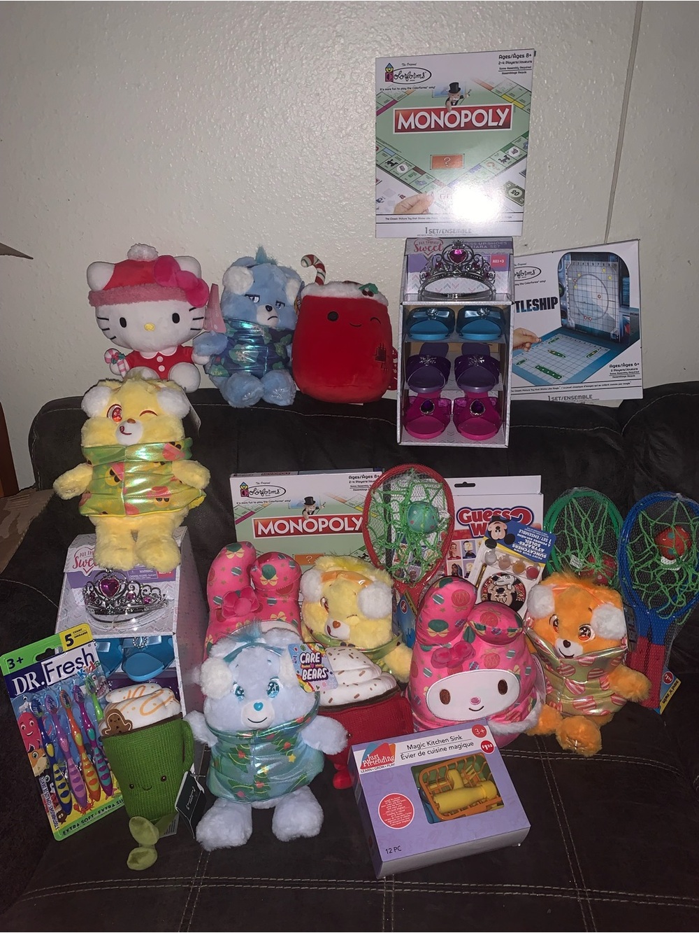 Hello Kitty Plush with Pink Bow and Mixed Pastel Characters